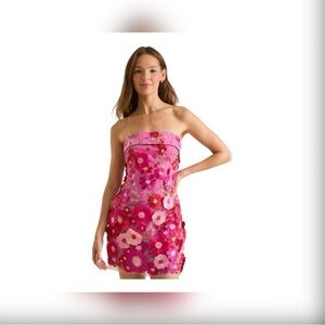 Altar'd State Vibrant Pink Floral Dress